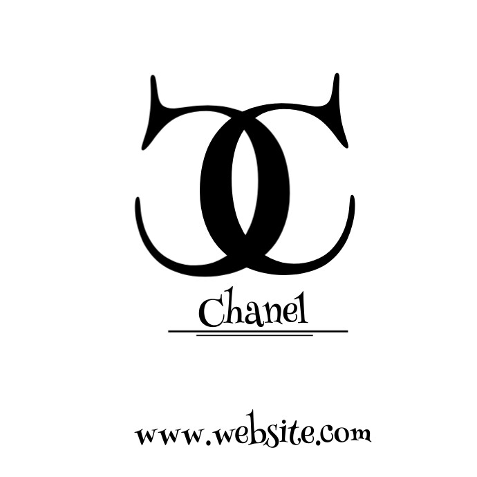 Chanel Logo Cirkel Zelfklevende Poster Chanel Verticle, Finlay & Noa