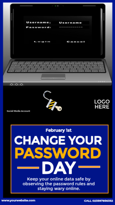 Change Your Password Day Instagram Story template