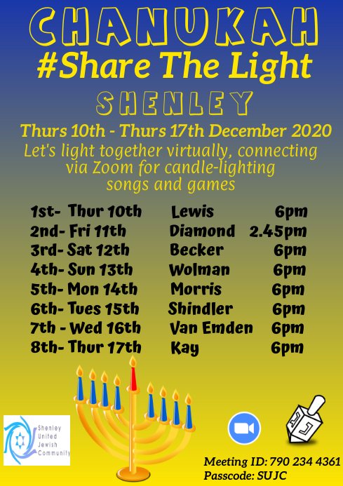 Chanukah Share The Light Virtual Chanukah Template Postermywall