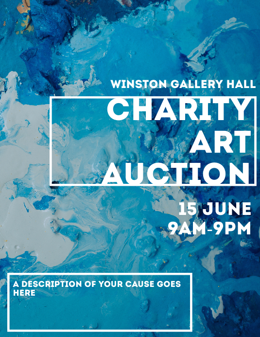 Charity art auction template 2020 PosterMyWall