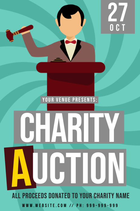 Auction Poster Examples Copy of Charity Auction Poster | PosterMyWall