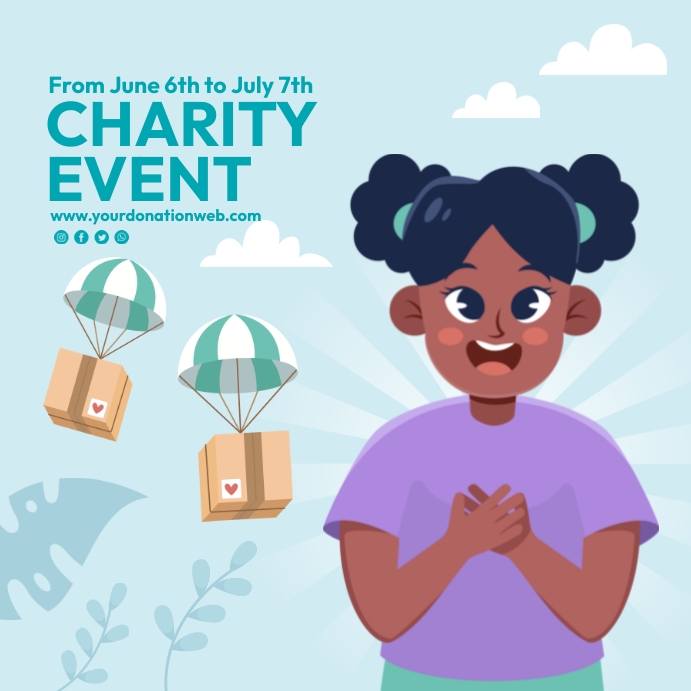 Charity Event Posts Charity Campaign Event Template | PosterMyWall