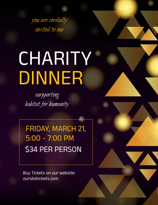 Charity Dinner Flyer Template | PosterMyWall