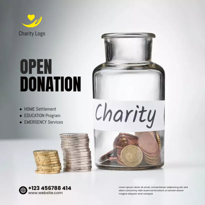 Donate Design Copy of Charity Donation | PosterMyWall