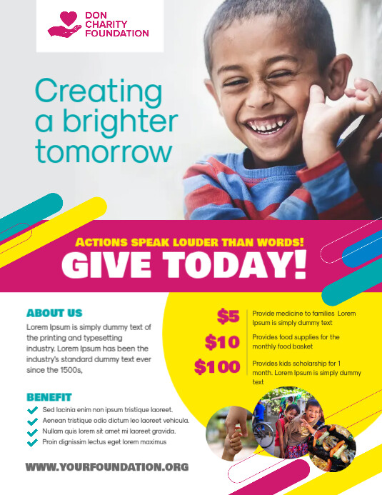 Charity Donation Flyer Poster Template PosterMyWall charity-donation-flyer-poster-template-postermywall