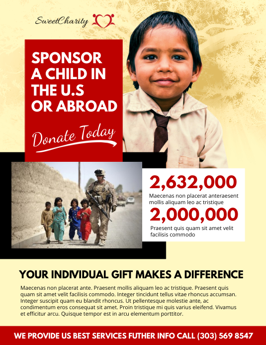 Charity Donation Flyer Template Postermywall
