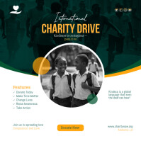 Charity Drive Flyer | Donation Drive Poster Publicación de Instagram template