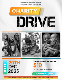 charity drive poster Volantino (US Letter) template