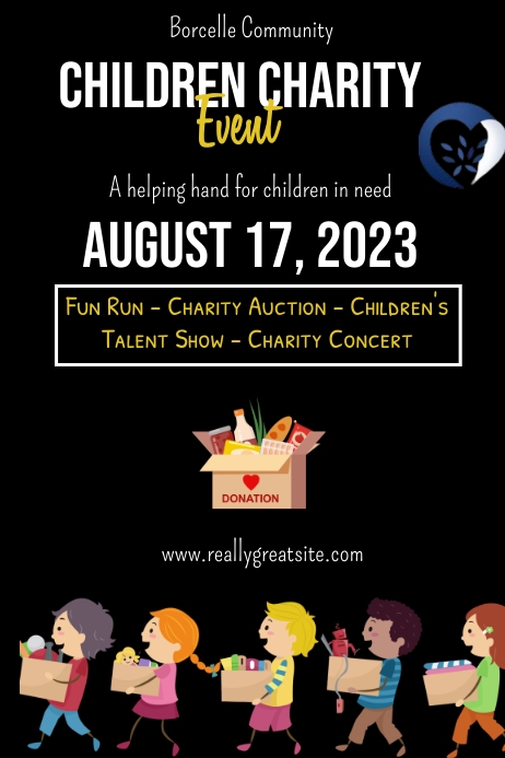 Charity event, international charity day Poster template
