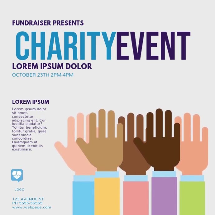 Charity Event Posts Charity Event Video Instagram post template | PosterMyWall