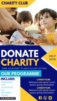 charity flyers Digital Display (9:16) template