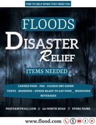 charity for flood victims Flyer (US Letter) template