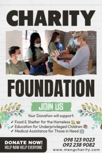 Charity Foundation Event Plakat template