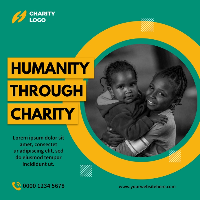 Charity Fundraiser Publicação no Instagram template