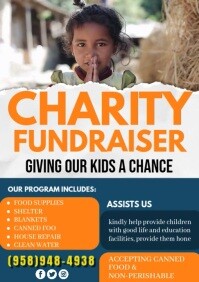 Charity Fundraiser A4 template