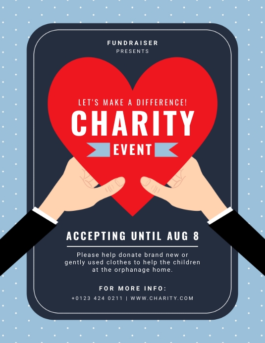 Charity Fundraiser Event Flyer Template | PosterMyWall