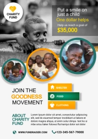 charity fundraising A5 template