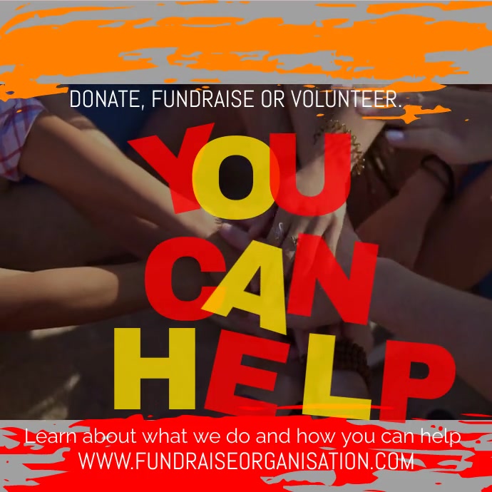 Contribution Drive. Sample Charity Fundraising Donation Drive Square Vid Template | PosterMyWall