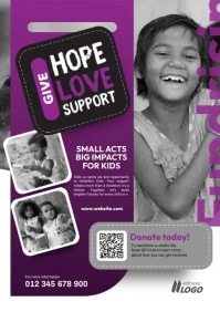charity fundraising Flyer A4 template