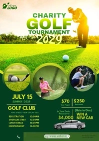 Charity Golf Tournament Ad A4 template