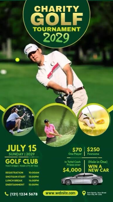 Charity Golf Tournament Ad Template | PosterMyWall