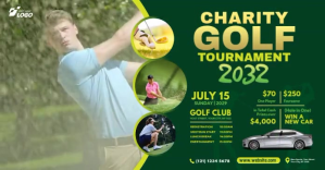 Charity Golf Tournament Ad Template Facebook Shared Image
