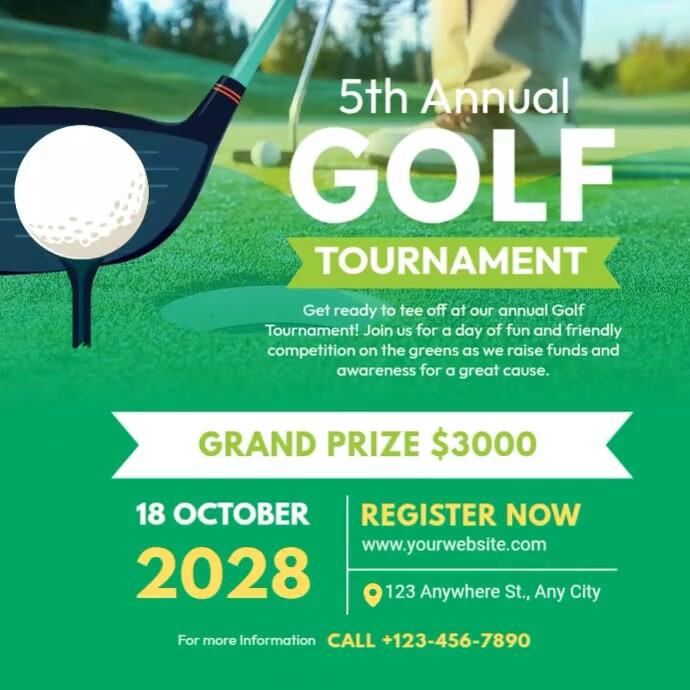 Charity Golf Tournament Ad Template | PosterMyWall
