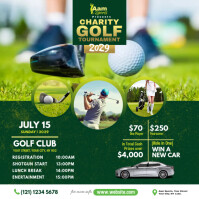 Charity Golf Tournament Сообщение Instagram template
