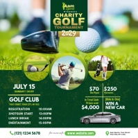 Charity Golf Tournament Publicação no Instagram template