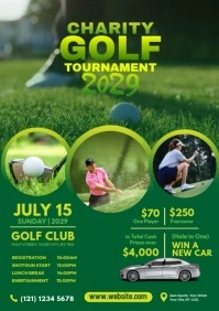 Charity Golf Tournament A4 template