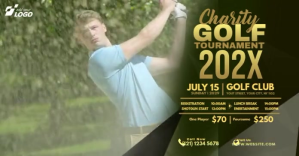 Charity Golf Tournament Изображение, которым поделились на Facebook template