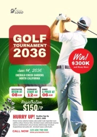 Charity Golf Tournament A4 template