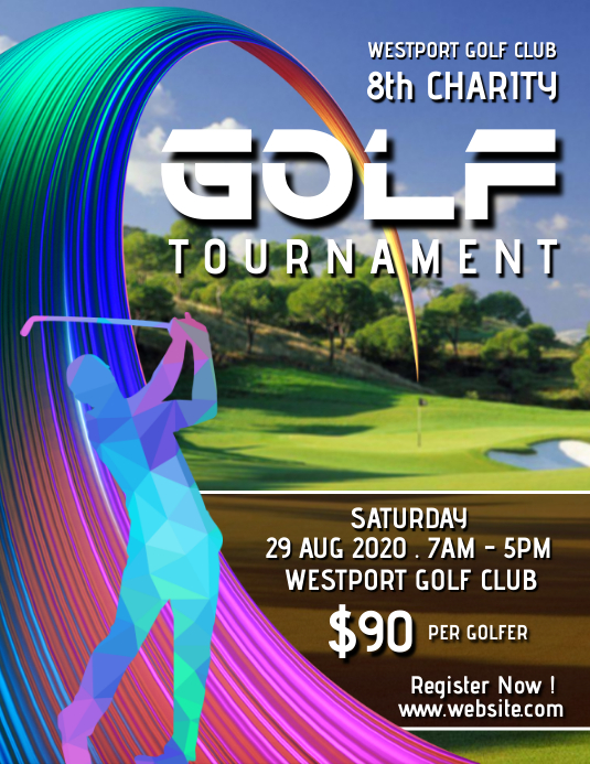 Charity golf tournament design Template PosterMyWall