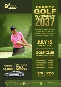 Charity Golf Tournament A4 template