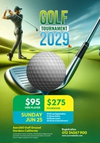 Charity Golf Tournament A4 template