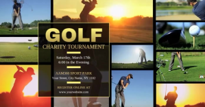 Charity Golf Tournament  Facebook Video Share template
