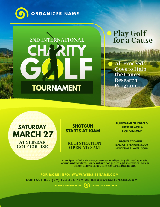 Charity Golf Tournament Flyer Template PosterMyWall