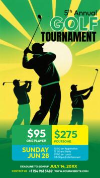 charity golf tournament flyer Instagram Story template