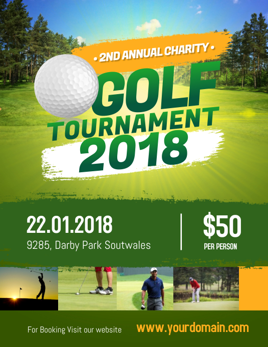 Charity Golf Tournament Flyer Poster Template PosterMyWall