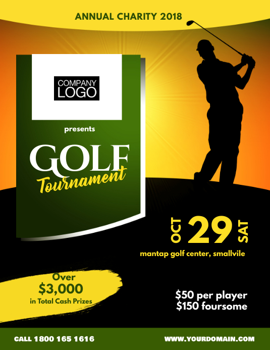 Charity Golf Tournament Flyer Poster Template PosterMyWall