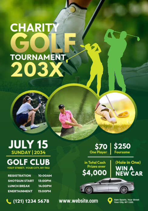 Charity Golf Tournament Flyer Template | PosterMyWall