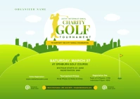 Charity Golf Tournament Postcard template