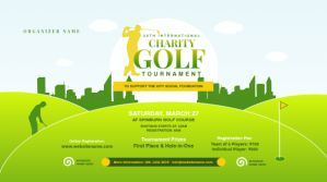 Charity Golf Tournament Twitter Post template