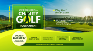Charity Golf Tournament Twitter Post template