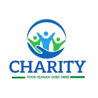 Charity logo, charity logo design template
