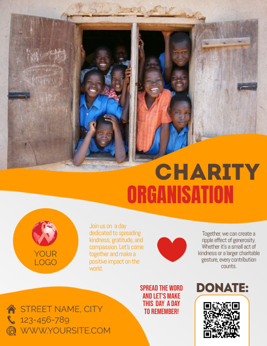 Charity Organisation Flyer Poster Template De | PosterMyWall