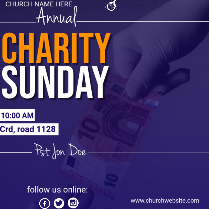 CHARITY SUNDAY (4) Instagram Post template