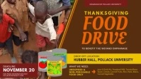 Charity Thanksgiving Food Drive Digital Display Template