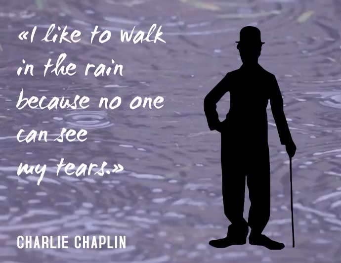 Charlie Chaplin motivation quote design Folder (US Letter) template