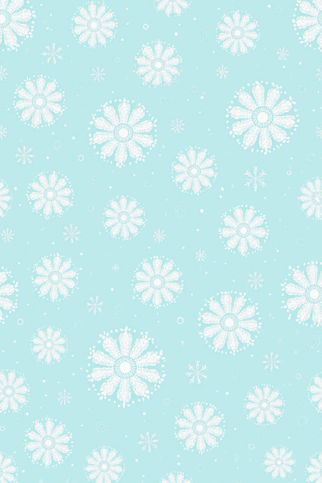 Charming White Snowflake Pattern Soft Blue Winter Background Holiday Cards Wrapping Paper Design Cartaz template